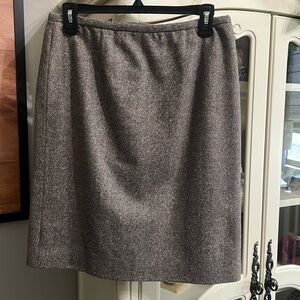 Ann Taylor Petite brown wool skirt